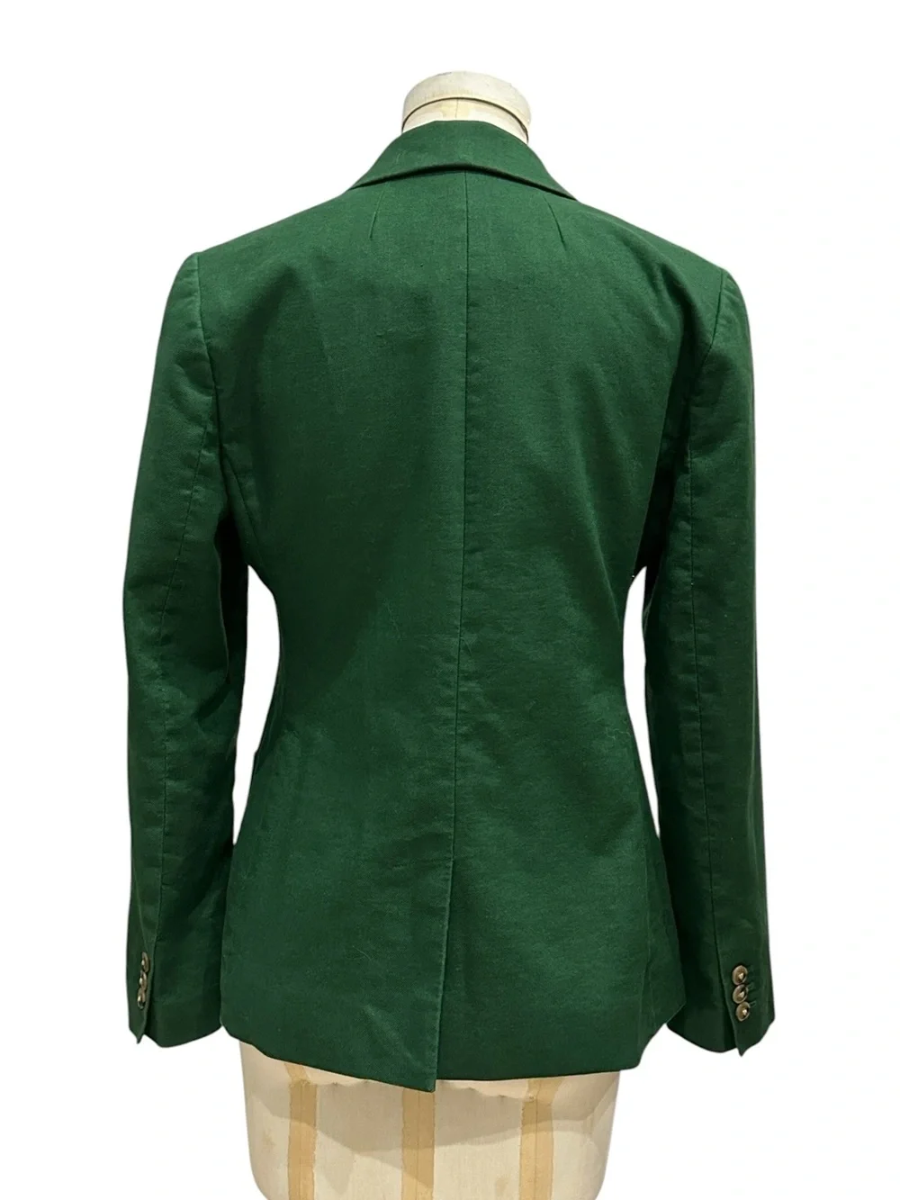 J. Crew Factory Women’s Green Refined linen-blend blazer Preppy Classic Size 4